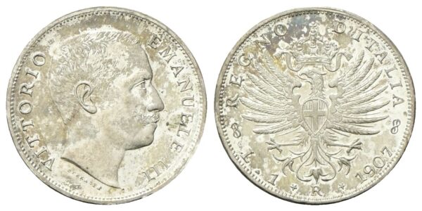 Lira 1907 Roma, Aquila Sabauda.
