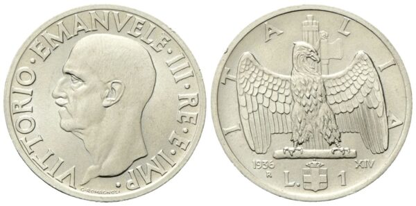 Lira 1936 a. XIV Roma, Impero.