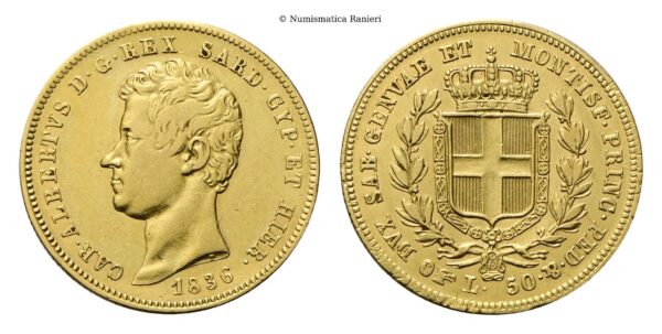50 Lire 1836 Torino.