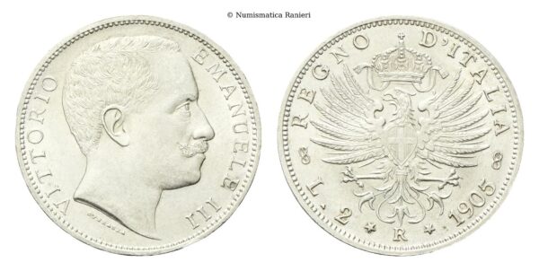 2 Lire 1905 Roma, Aquila Sabauda.
