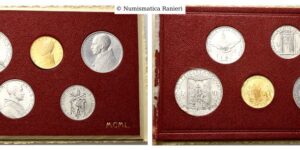 Serie 1950 comprese le 100 Lire 1950 IVB.