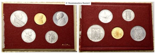 Serie 1950 comprese le 100 Lire 1950 IVB.