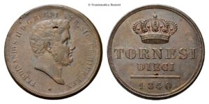 Napoli - 10 Tornesi 1840.