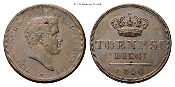Napoli - 10 Tornesi 1840.