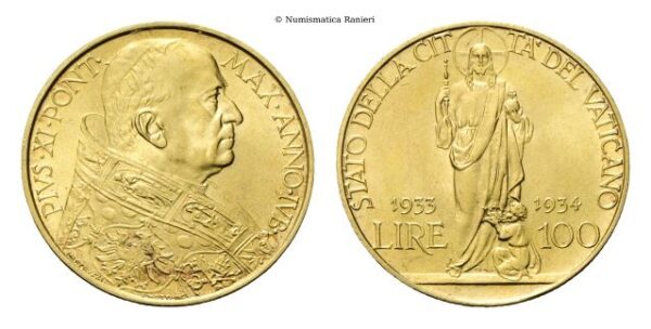 100 lire 1933-1934 Giubileo.