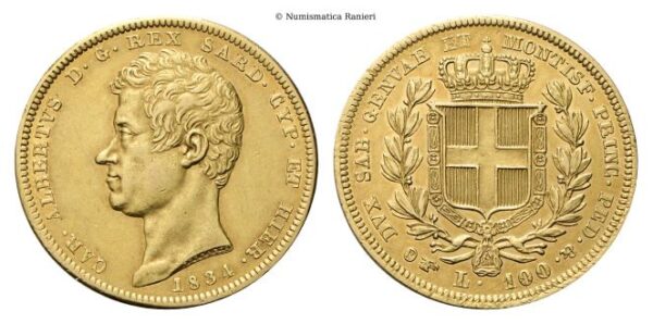 100 Lire 1834 Torino.