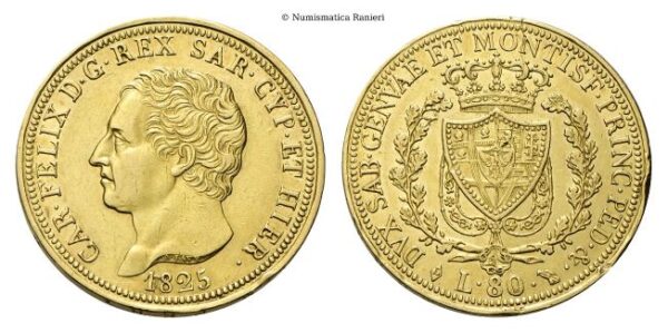 80 Lire 1825 Torino.