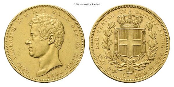 100 Lire 1834 Torino.