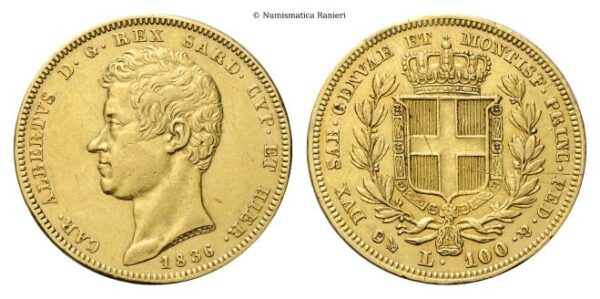 100 Lire 1836 Genova.