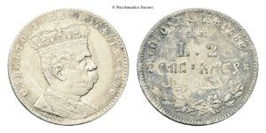 2 Lire 1890 Roma.