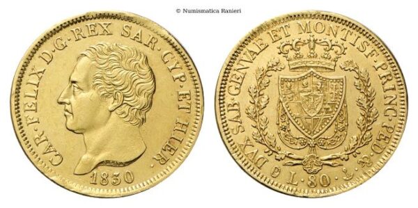 80 Lire 1830 Genova.