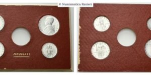 Serie di 4 valori: 10, 5, 2, 1 Lira (It) 1953 a. XV (la 100 Lire in oro manca).