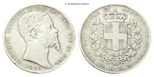 5 Lire 1853 Genova.