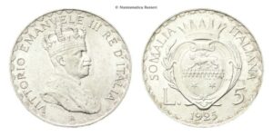 5 Lire 1925 Roma.