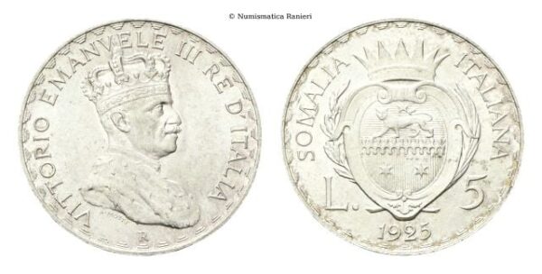 5 Lire 1925 Roma.
