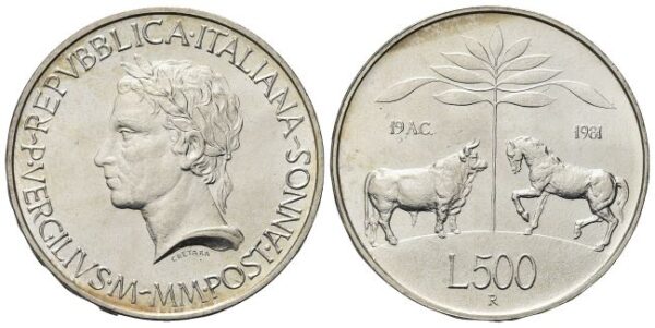 500 Lire 1981, Publio Virgilio Marone.