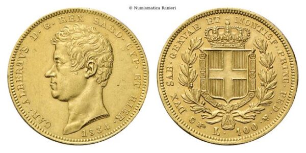 100 Lire 1834 Torino.
