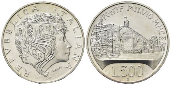 500 Lire 1991, Ponte Milvio.