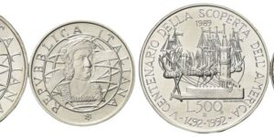 Dittico 500 e 200 Lire 1989, Scoperta dell’America.