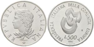 500 Lire 1990, II emissione CEE.