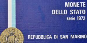Serie di 8 valori 1972: 500 Lire (Ag), 100-50 Lire (Ac), 20 Lire (Ba), 10-5-2-1 Lira (It).