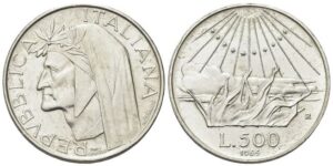 500 Lire 1965, Dante Alighieri.