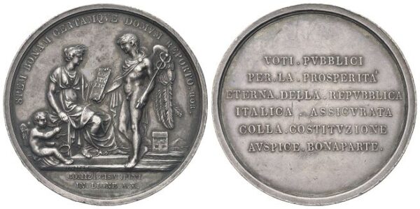 Milano - Medaglia 1802 a. X opus Manfredini.