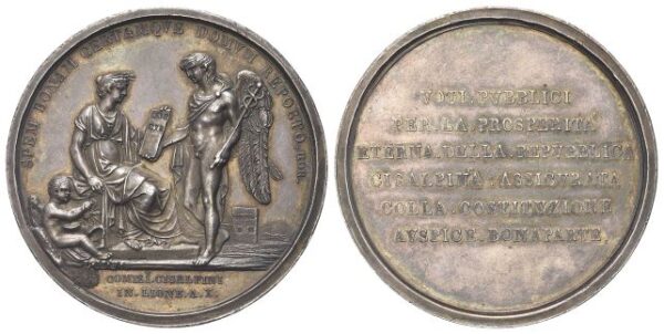 Milano - Medaglia 1802 a. X opus Manfredini.