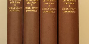 Le monete dei Papi e degli Stati Pontifici, 4 volumi. Prima edizione.
