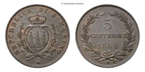5 Centesimi 1864.