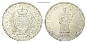 5 Lire 1898.