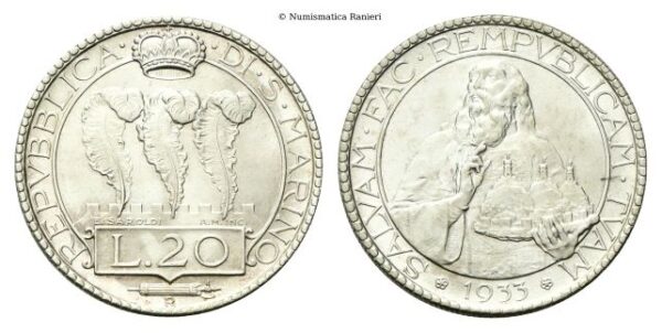 20 Lire 1933.