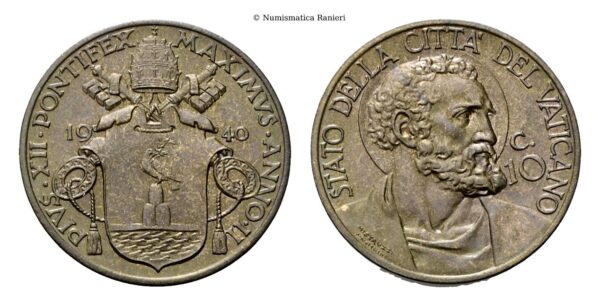 10 Centesimi 1940 a. II