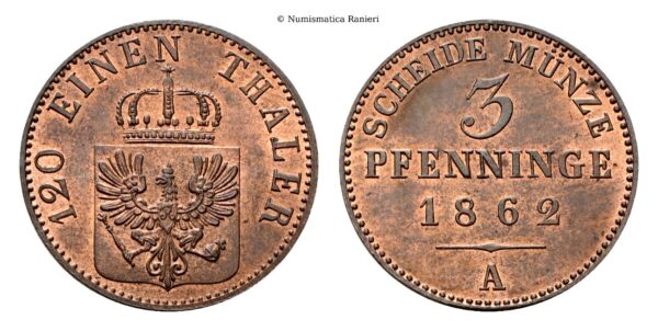 Germania - 3 Pfenning 1862, A.