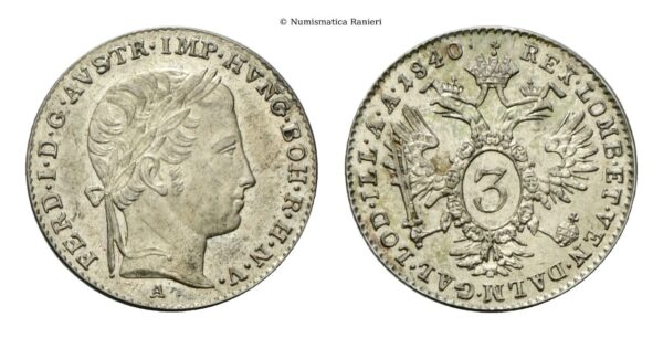 Austria - 3 kreuzer 1840.