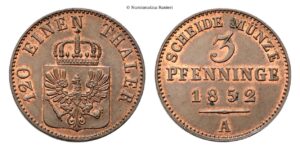 Gemania - 3 Pfenning 1852, A.