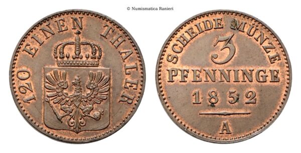 Gemania - 3 Pfenning 1852, A.