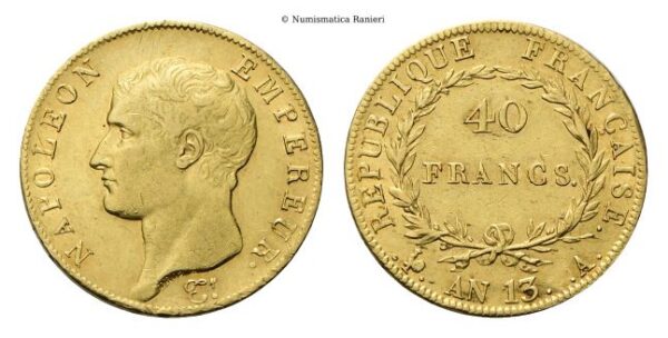 Francia - 40 Franchi an. 13 (1804/05) A, Parigi.