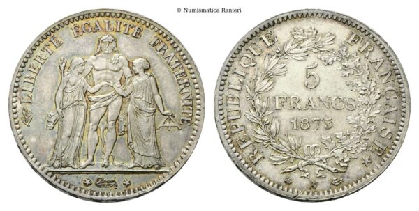 Francia - 5 Franchi 1875, A