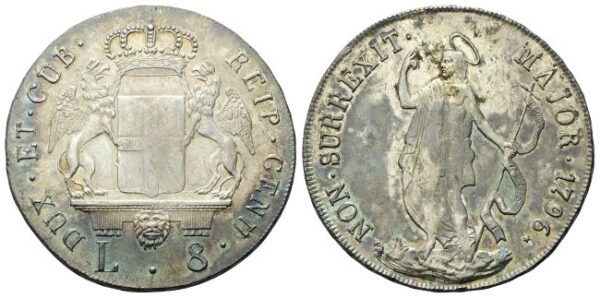 Genova - 8 Lire 1796.