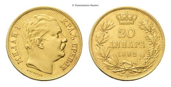 Serbia - 20 Dinari 1882.