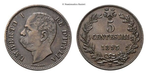 5 Centesimi 1895 Roma.