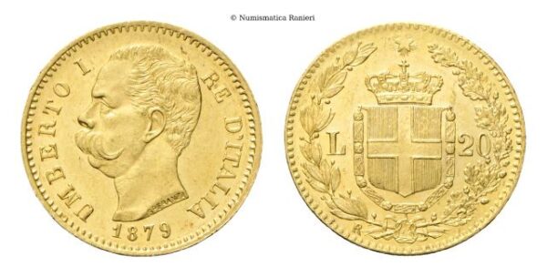 20 Lire 1879 Roma.