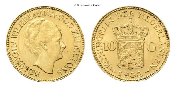 10 Gulden - Wilhelmina 1932.