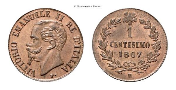 Centesimo 1867 Milano.