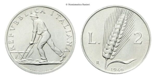 2 Lire 1946.