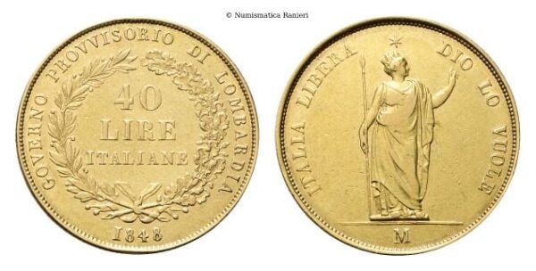 Milano - 40 Lire 1848.