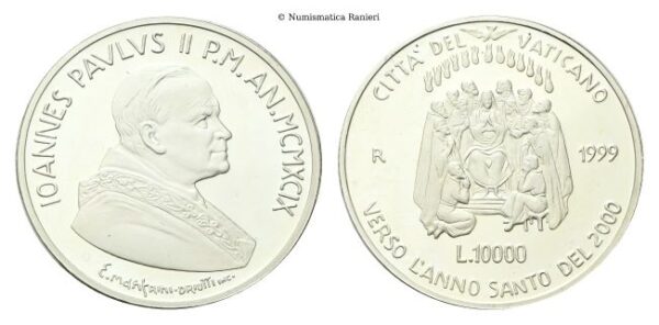 10.000 Lire 1999, V serie verso l’Anno Santo.