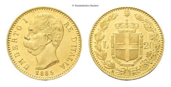 20 Lire 1885 Roma.