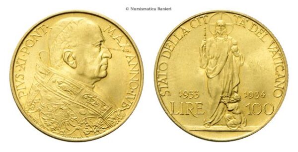 100 Lire 1933-1934 Giubileo.